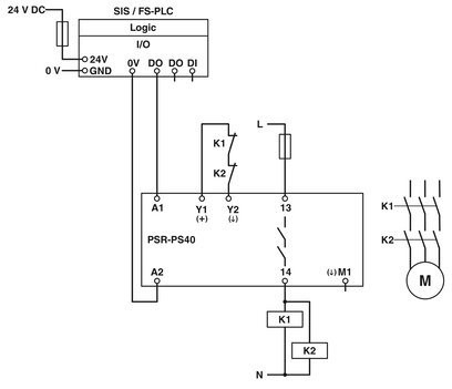Компактный и PSR-PS40-1NO-1DO-24DC-SC Phoenix контактный сцепляющий реле для безопасного отключения