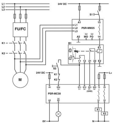Защитное реле безопасности PSR-MM25-1NO-2DO-24DC-SP для защиты от контактного напряжения Phoenix