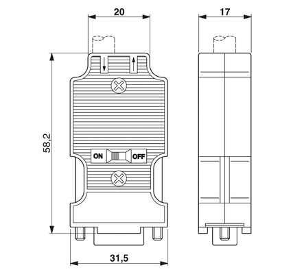 Phoenix Contact SUBCON-PLUS-ARCNET/AX/SC038 D-SUB Bus Connector для промышленных сетей