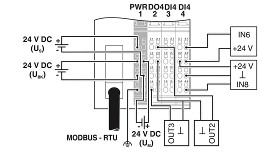 Контактная связка автобуса Phoenix IL MOD BK DI8 DO4-PAC Подходит для требований клиента