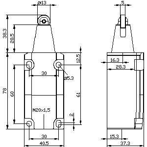 Металлический переключатель позиции 3SE5112-0CD02 с шлангом из стали от Siemens