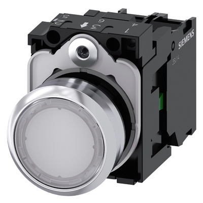 Siemens 3SU1152-0AB60-1BA0 Металлическая блестящая освещенная плоская кнопка