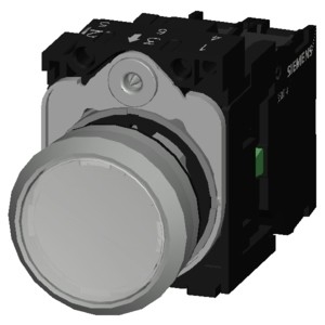 Siemens 3SU1152-0AB60-1BA0 Металлическая блестящая освещенная плоская кнопка