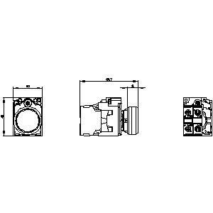 Siemens 3SU1152-0AB60-1BA0 Металлическая блестящая освещенная плоская кнопка
