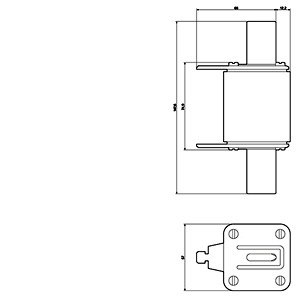 3NA3360 LV HRC Fuse Link GL/GG с креплением и передним индикатором Размер 3 AC 500V/DC 440V