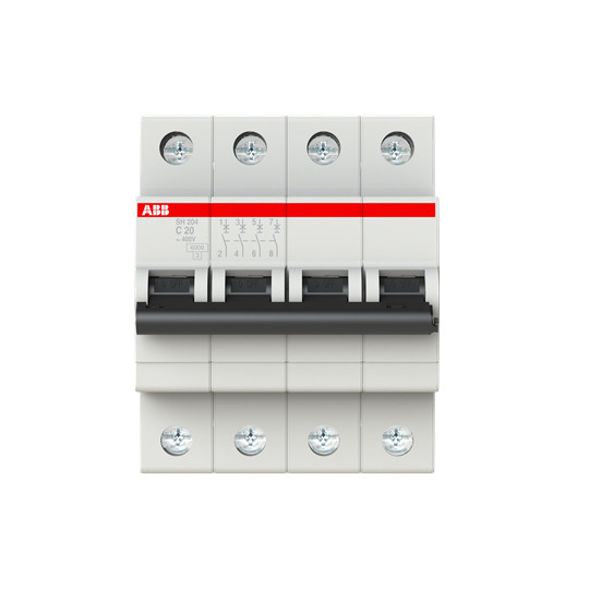 MCB SH204-C20 Миниатюрный выключатель частота Hz 50 4P C 20 A напряжение 220