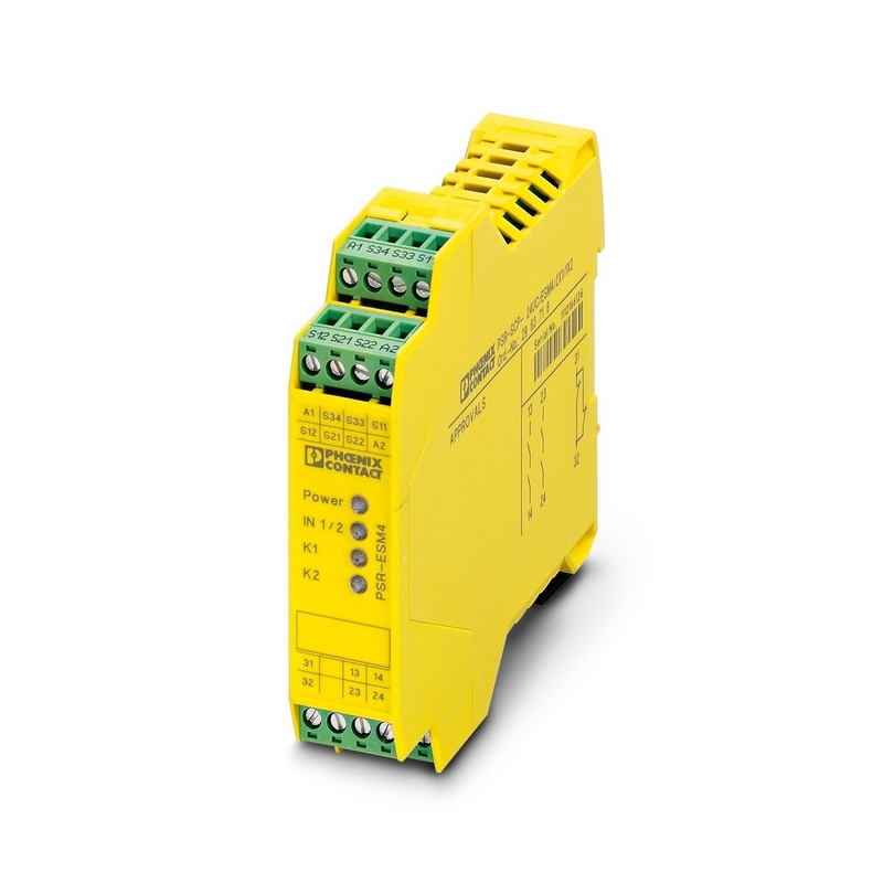 Реле безопасности PSR-SCP-24UC/ESM4/3X1/1X2/B для безопасного отключения и защиты сцепления