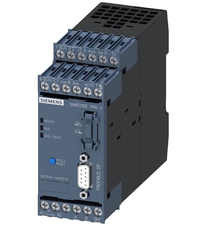 SIMOCODE pro V PROFIBUS-DP порт 12 Мбит/с RS485 4E/3A 3UF7010-1AU00-0