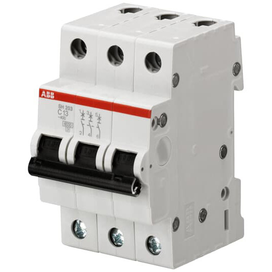 MCB SH202-C2 Миниатюрный выключатель 3P номер полюса номинальный ток номер полюса 1A