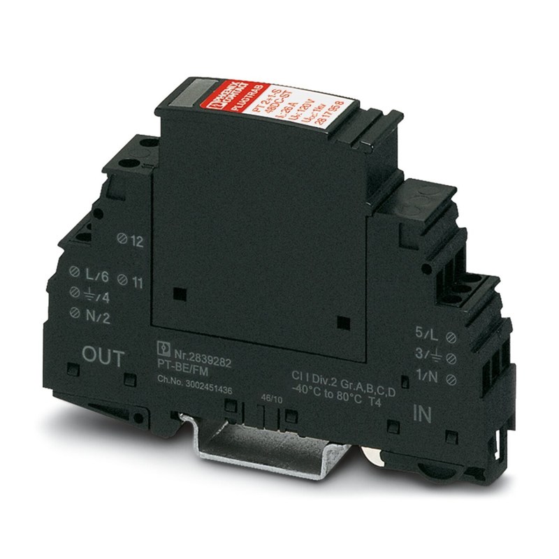 2817958 PT 2 1-S-48DC/FM Устройства защиты от перенапряжения типа 3 с двумя полюсами 48В постоянного тока