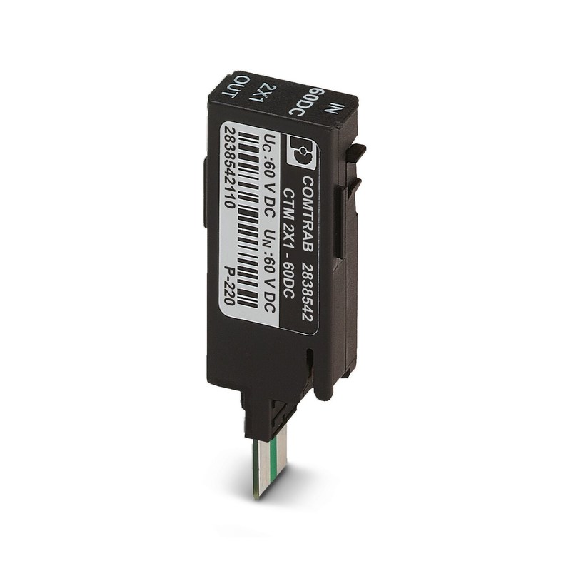 Продвинутая технология 2838542 CTM 2X1- 60DC Стеклозащитный разъем с 1 полюсом и 60 В постоянного тока