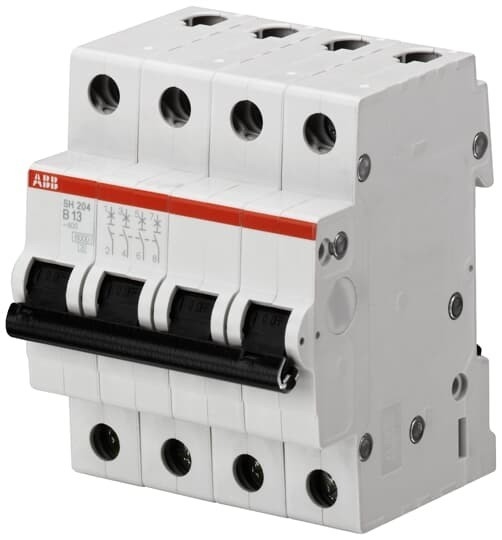MCB SH204-B13 Миниатюрный выключатель 4P номинальный ток 13A номинальная частота 50 Гц