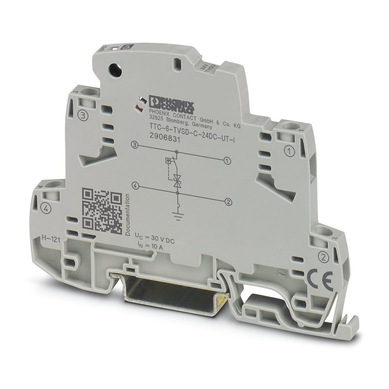 TTC-6-TVSD-C-24DC-UT-I Phoenix Contact Surge Protector 2 Pole Номинальное напряжение 24 В постоянного тока