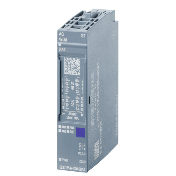 6ES7135-6HD00-0BA1 ET 200SP Аналоговый выход AQ 4xU/I Стандарт с гибкой конфигурацией