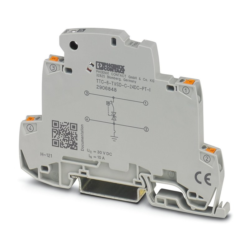2906848 TTC-6-TVSD-C-24DC-PT-I защитник от перенапряжения с номинальным напряжением 24 В постоянного тока