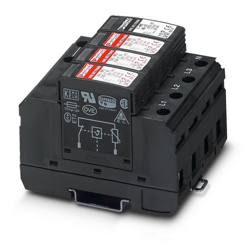 2858564 VAL-MS 320/3 1 Контакт с фениксом тип 2 Защита от перенапряжения 4 Полюс 230 В