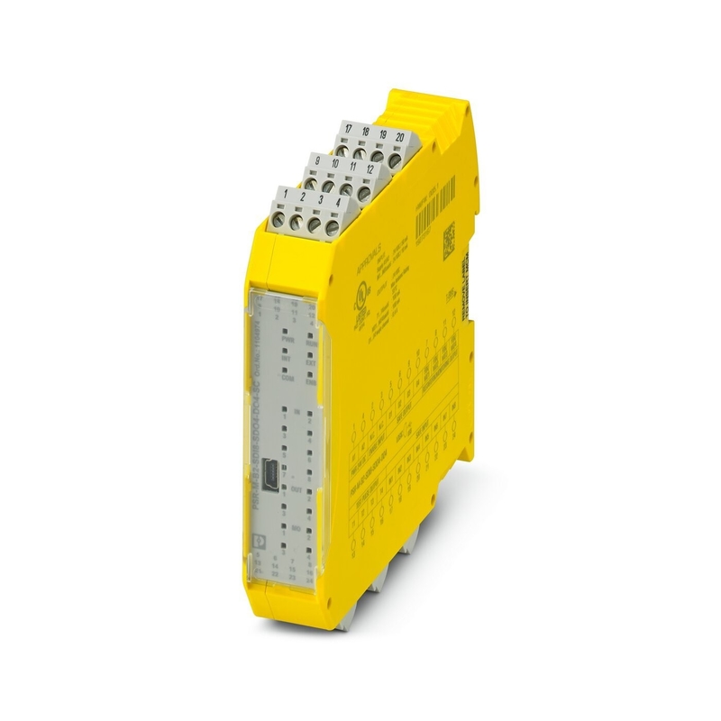 Защитный модуль безопасности PSR-M-B2-SDI8-SDO4-DO4-SC для безопасного отключения контактной нагрузки
