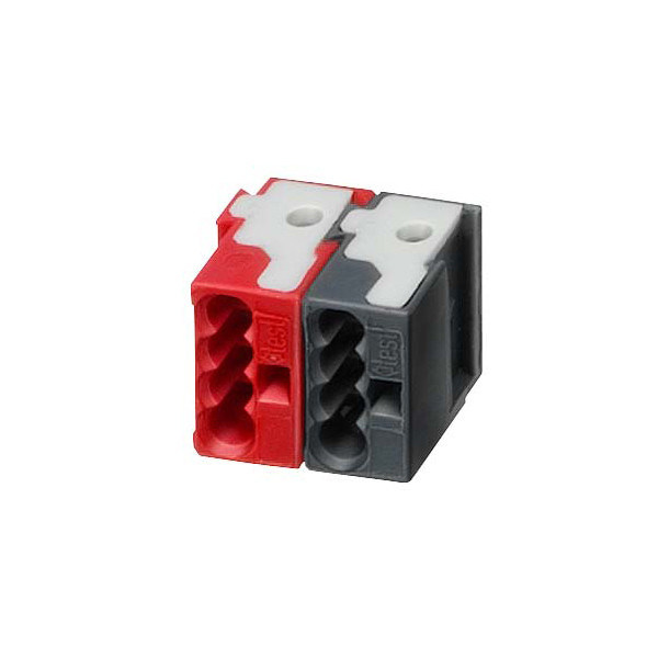 2-польный PLC 5WG1193-8AB01 Автобусный терминал с 4 подключающимися разъемами в красном/темно-сером цвете