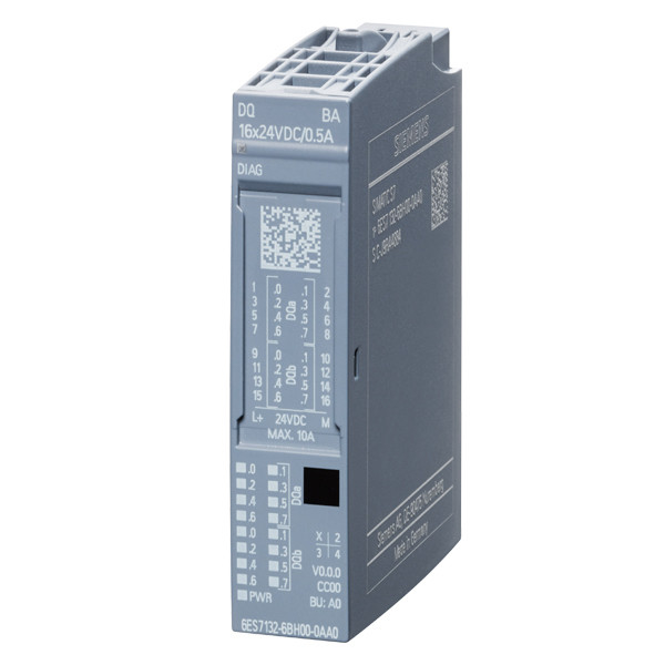 SIMATIC ET 200SP DQ 16x 24VDC/0 5A цифровой выходный модуль для Siemens 6ES7132-6BH00-0AA0
